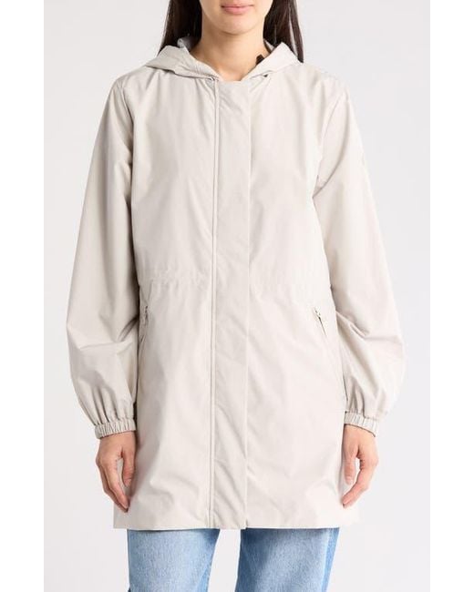 Save The Duck White Fiorella Hooded Windbreaker Jacket