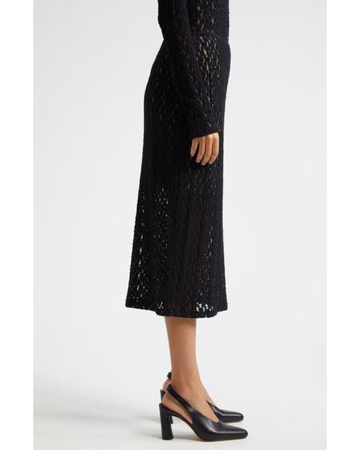 Vince Black Floral Lace Skirt