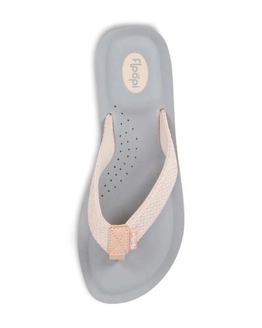 FLOOPI White Sofia Sparkly Flip Flop
