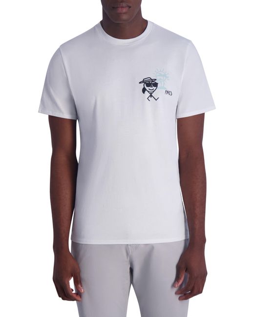 Karl Lagerfeld White Hawaiian Karl Graphic T-shirt for men
