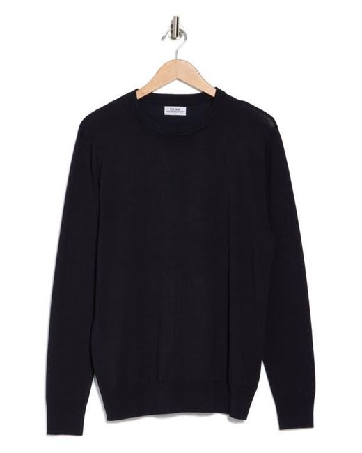 Tom Baine Black Solid Crewneck Pullover for men