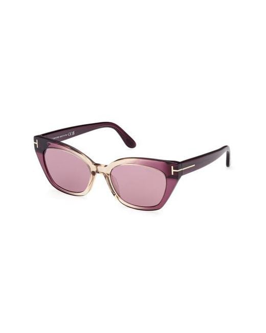 Tom Ford Pink Juliette 52Mm Cat Eye Sunglasses