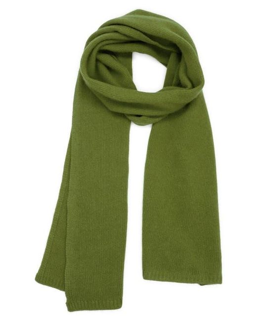 Portolano Green Solid Cashmere Scarf