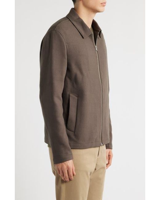 Vince Brown Zip-Up Jacket for men