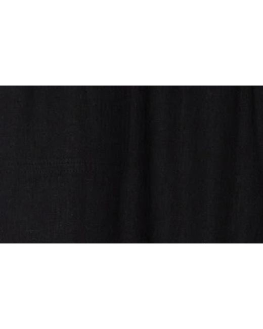 Caslon Black Linen Blend Drawstring Pants