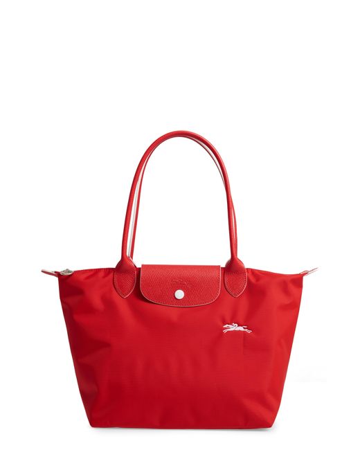 Longchamp Medium Le Pliage Club Shoulder Tote In Vermillion At Nordstrom  Rack in Red | Lyst