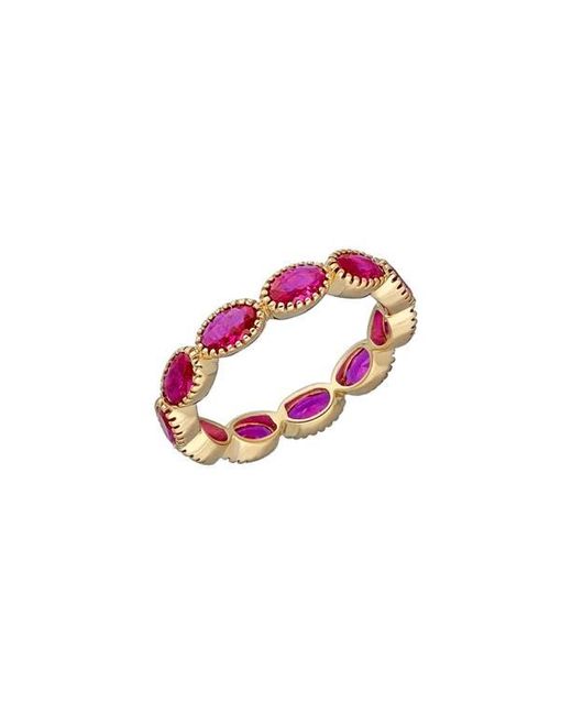 YS GEMS Pink Lab-Grown Ruby Eternity Ring