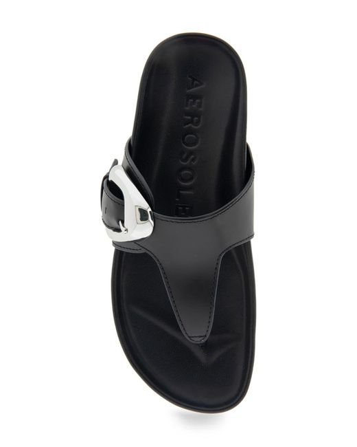 Aerosoles Black Lloyd Buckle Sandal