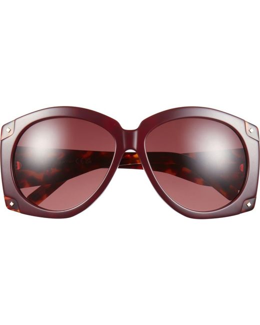 MCM Brown 61Mm Round Sunglasses