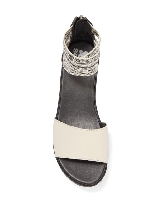 Sorel Black Cameron Flatform Wedge Sandal