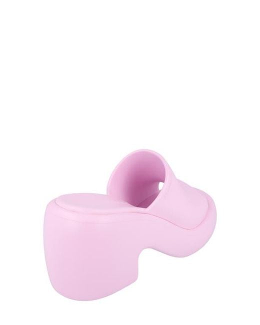 Ferragamo Pink Platform Slide Sandal