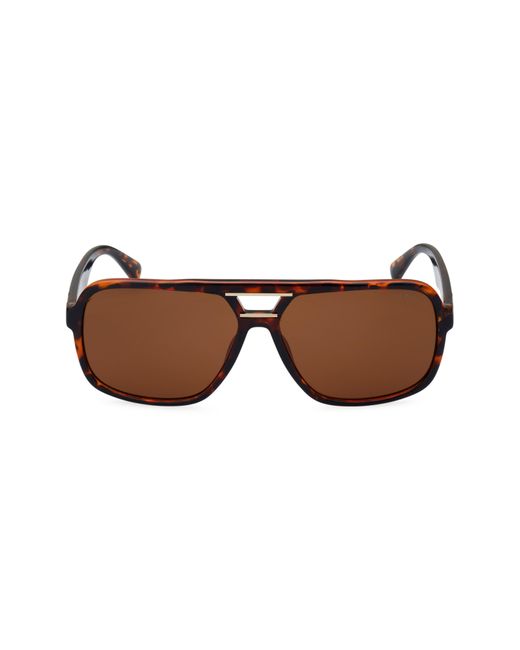 Guess Brown 61mm Pilot Sunglasses for men