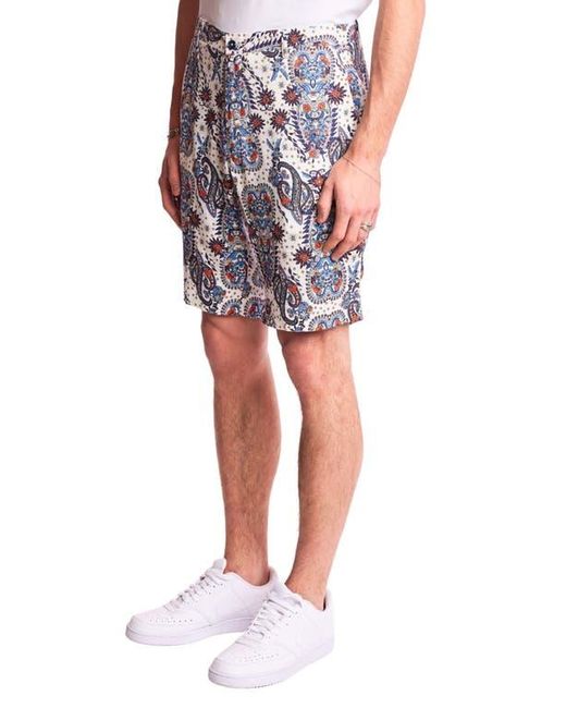 Paisley & Gray Blue Felix Slim Fit Shorts for men