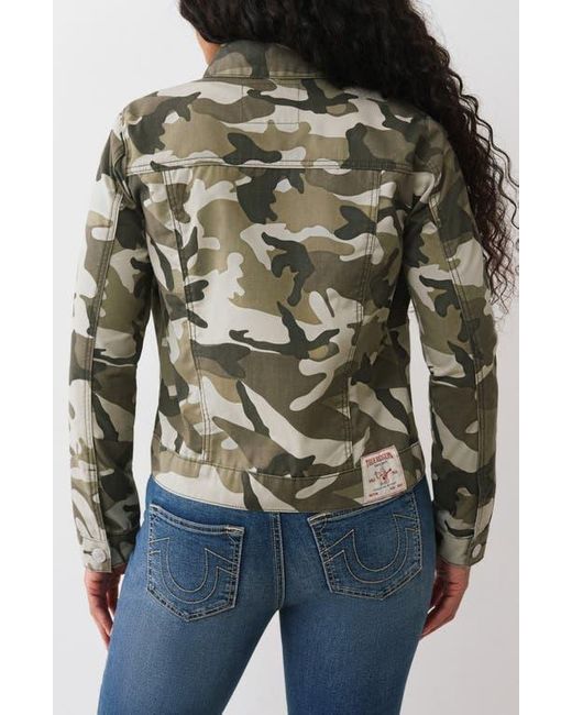 True Religion Gray Camo Shirt Jacket