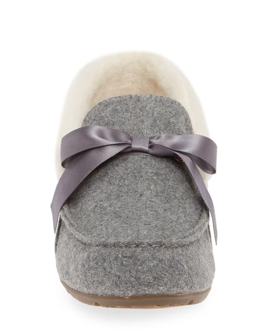 Vionic Shirley Suede Faux Fur Slipper - Wide Width Available in Charcoal (Gray) - Lyst