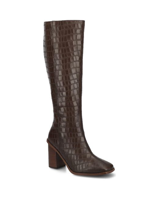 Journee Signature Brown Tamori Leather Boot