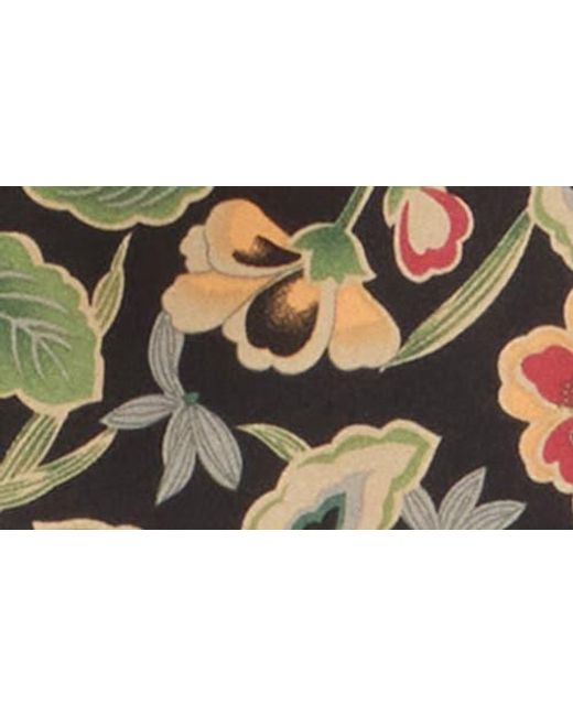 MELLODAY Multicolor Floral Satin Ruched Midi Skirt