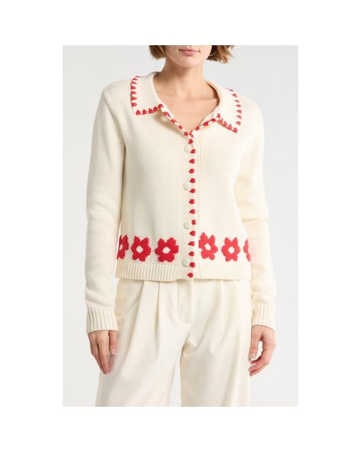 Tahari Collared Buttoned Cardigan