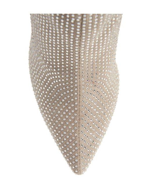 Billini Brown Rhinestone-Embellished Pointed-Toe Knee-High Boots