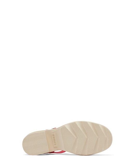 Sorel Red Joanie Ankle Strap Platform Sandal