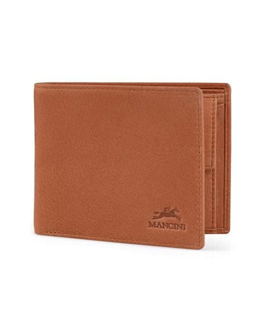 Mancini Brown Rfid Bifold Wallet for men