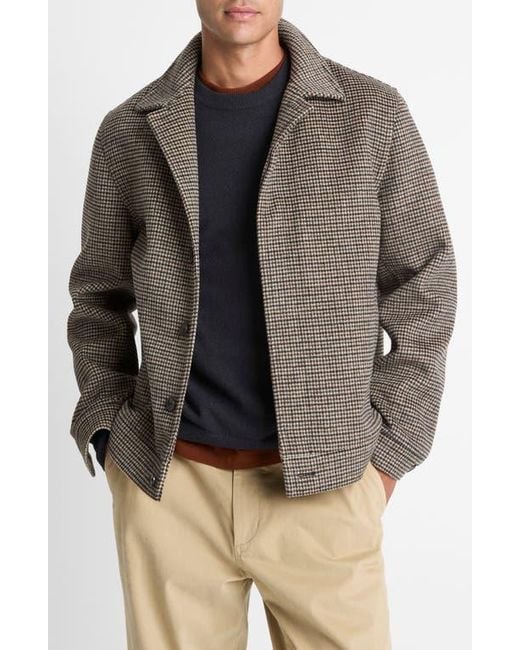 Vince Gray Houndstooth Bomber Jacket for men