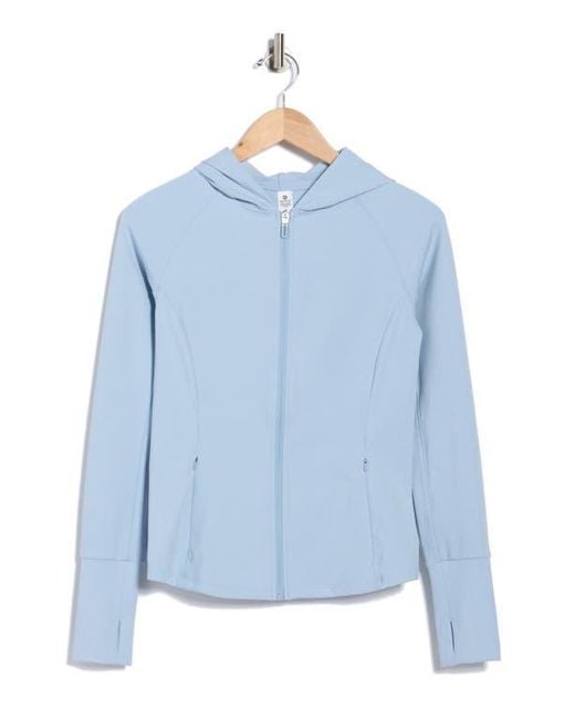 90 Degrees Blue Felix Lux Ribbed Solara Full Zip Hoodie
