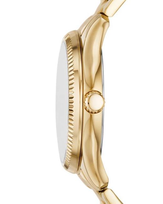 Fossil Metallic Rye Bracelet Strap Multifunction Watch, 36Mm