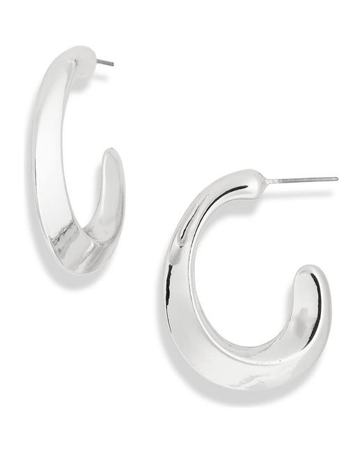 Leith Metallic Statement Hoop Earrings