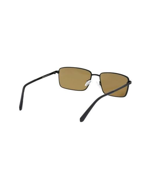 Guess Brown 59Mm Rectangular Sunglasses