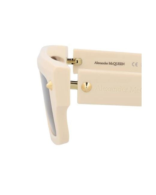 Alexander McQueen Pink 52Mm Rectangular Sunglasses