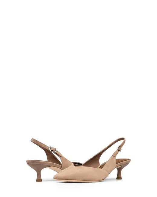 Donald J Pliner Natural Pointed Toe Slingback Pump