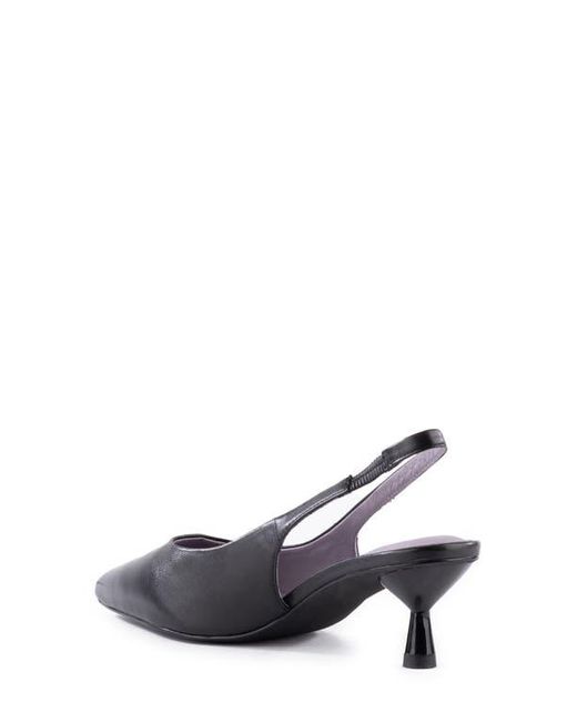 Seychelles Black Brooklyn Kitten Heel Slingback Pump