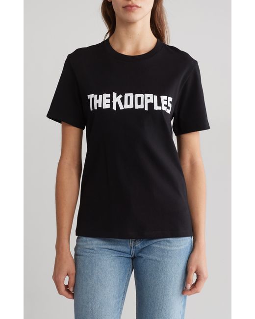 The Kooples Black Logo Cotton Jersey T-shirt