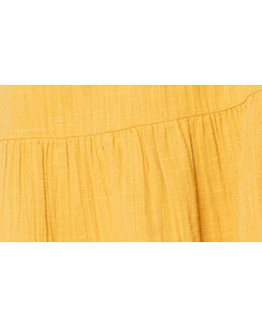 Roxy Yellow Warm Rays Cotton Minidress
