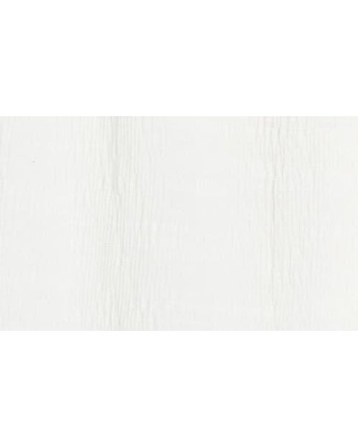 Max Studio White Split Neck Puff Sleeve Top