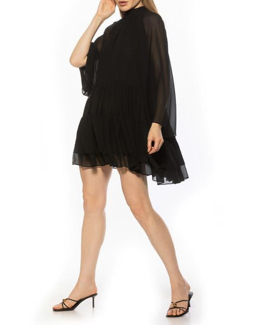 Alexia Admor Black Pamela Long Sleeve Shift Dress