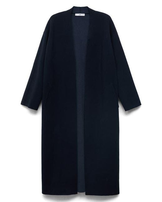 Mango Blue Long Cardigan