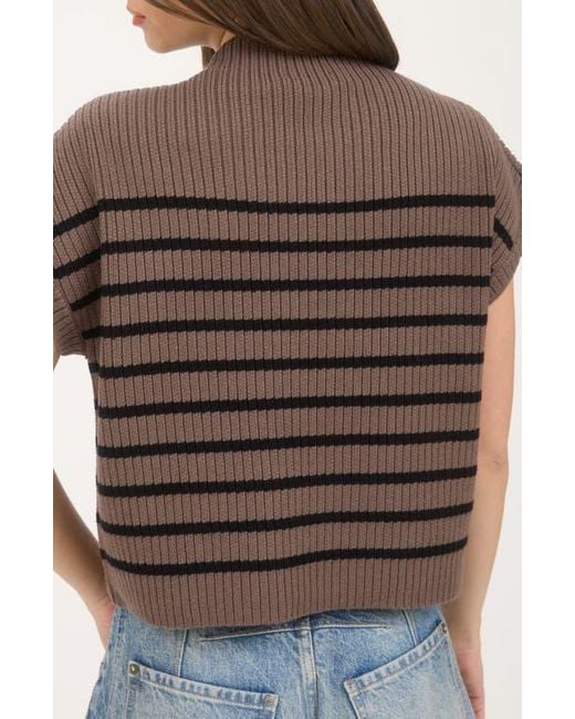Blu Pepper Brown Mock Neck Pullover Sweater