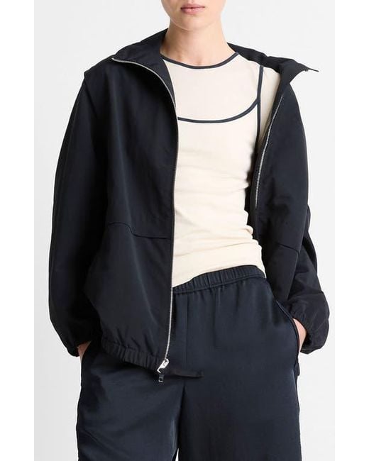 Vince Black Nylon Track Jacket