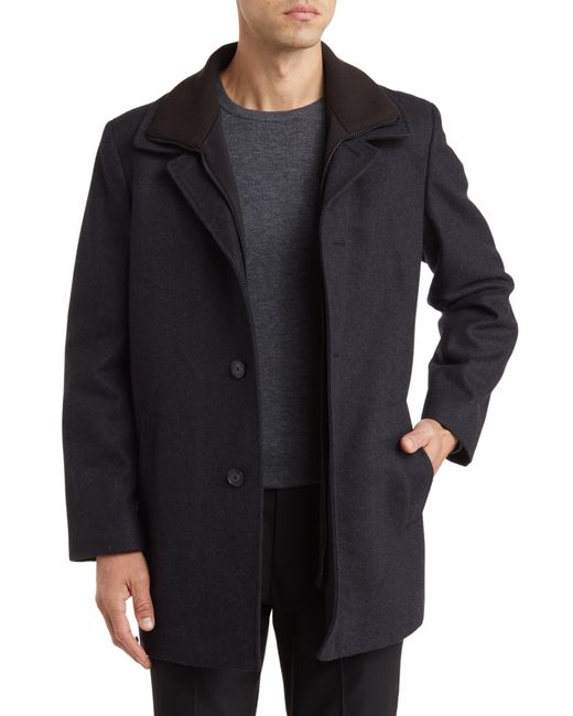 Calvin Klein Black Coleman Wool Blend Coat for men