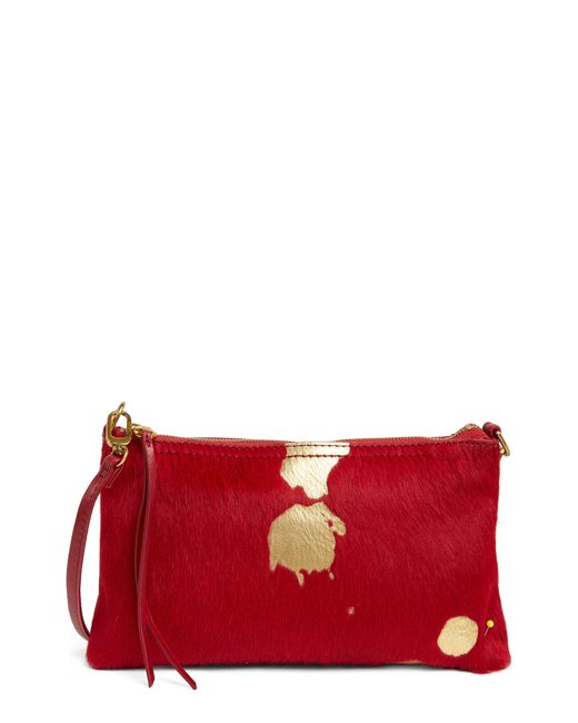 Hobo International Darcy Genuine Calf Hair Crossbody Bag In Gold Leaf