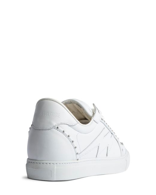 Zadig & Voltaire White Low Top Stud Sneaker