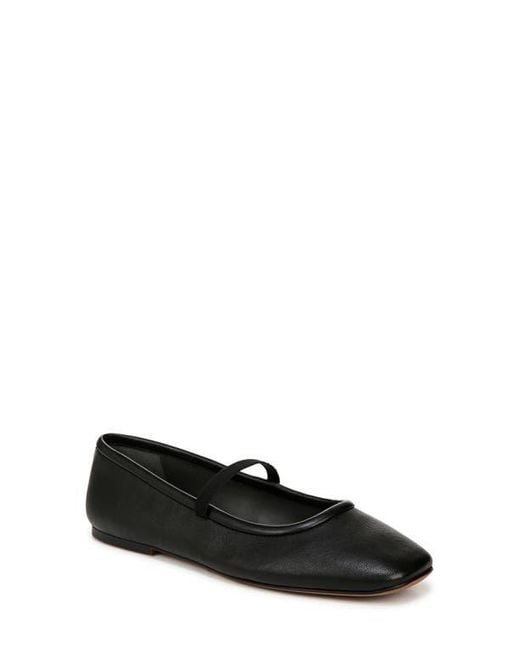 Franco Sarto Women's Black Square-Toe Faux Leather Ballet Flats