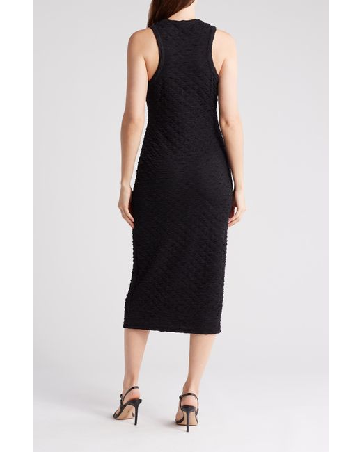 Collective Concepts Black Puckered Knit Dress