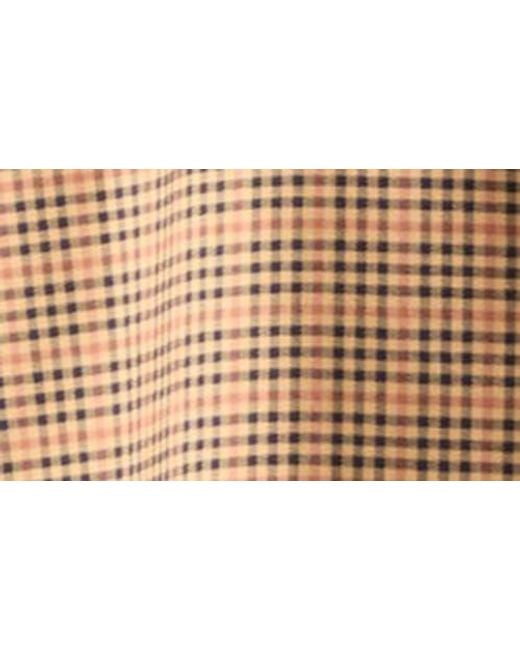 L.K.Bennett Brown Amber Check Double Breasted Jacket