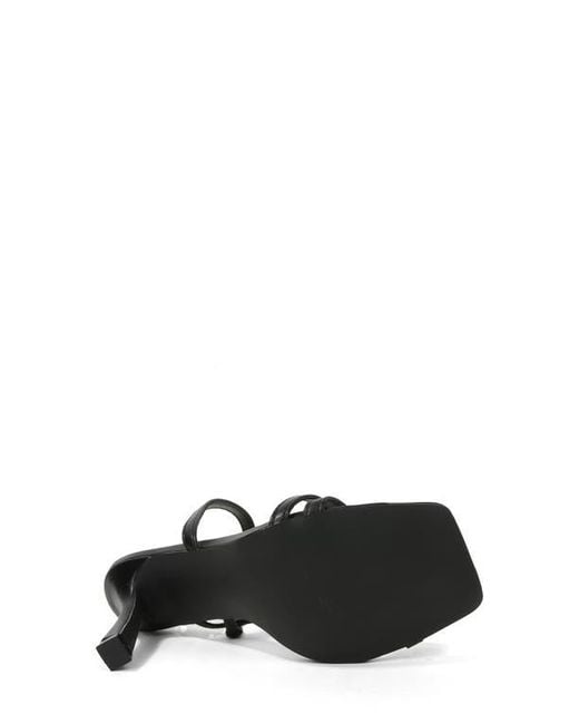 BERNESS Black Hildegarde Toe Loop Sandal
