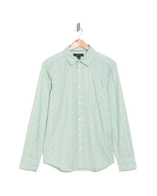 Kenneth Cole Green Printed Button-up Sport Shirt for men