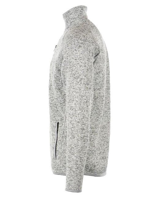 Burnside Gray Knit Sweater Jacket for men