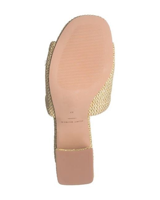 Kurt Geiger Metallic Block Heel Slide Sandal